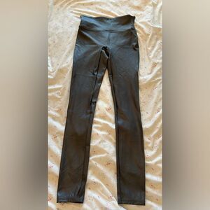 Spanx size small, faux, leather leggings, gray color,